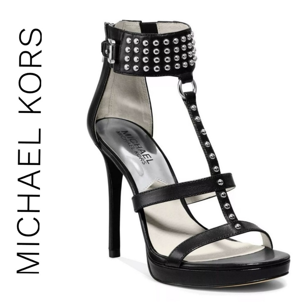 New Michael Kors Black Celena Studded Heels Size 10
